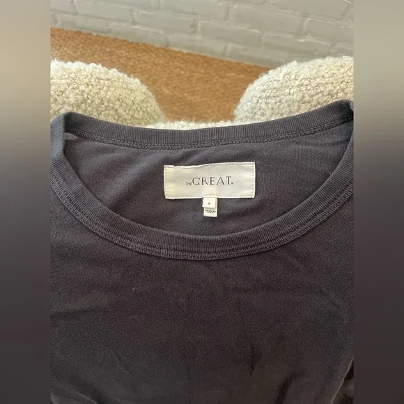 The Great Puff Sleeve Midi Dress, Dark Grey - XS - Picture 5 of 6